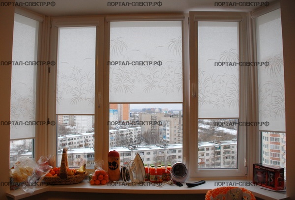 Кассетные рулонные шторы жалюзи (УНИ) на пластиковые окна в Воронеже 